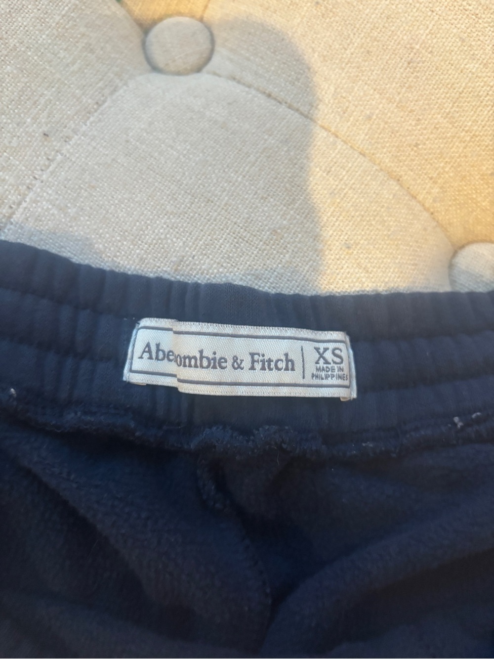 Abercrombie & Fitch Navy Athletic Logo Shorts - Picture 4 of 5
